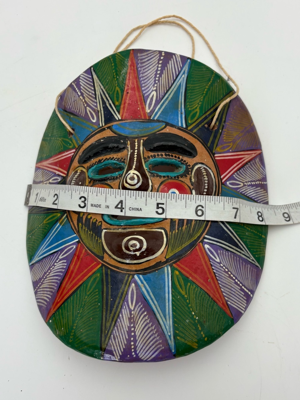Vintage Mexican Folk Art Sun Decorative Mask Wall Art - Picture 9 of 16